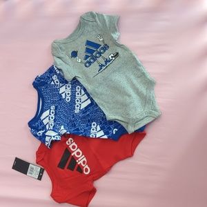 Adidas Baby Boy set of 3 Onesies